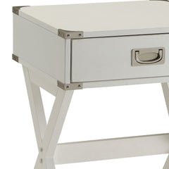 Babs White Finish Accent Table