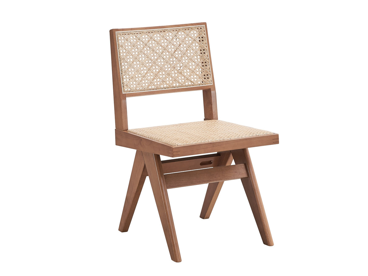 Velentina Rattan & Natural Finish Side Chair (Set of 2)