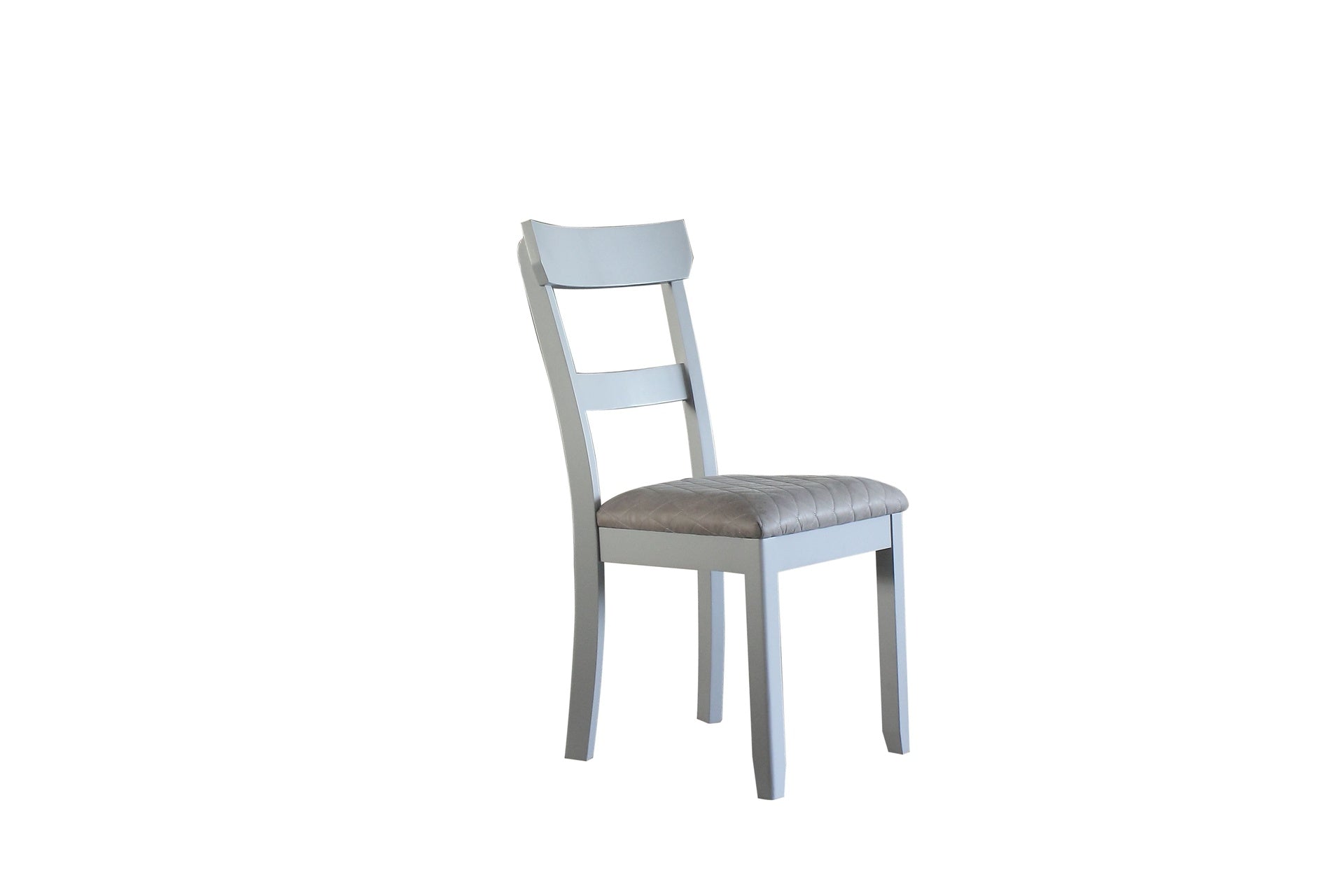 House Marchese Two Tone Gray Fabric&Pearl Gray Finish Side Chair(Set of 2)