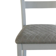 House Marchese Two Tone Gray Fabric&Pearl Gray Finish Side Chair(Set of 2)