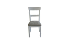House Marchese Two Tone Gray Fabric&Pearl Gray Finish Side Chair(Set of 2)
