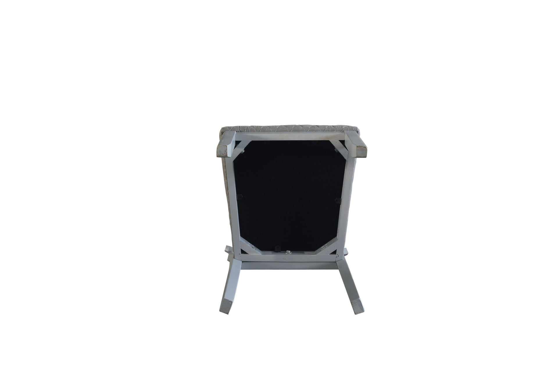 House Marchese Two Tone Gray Fabric&Pearl Gray Finish Side Chair(Set of 2)