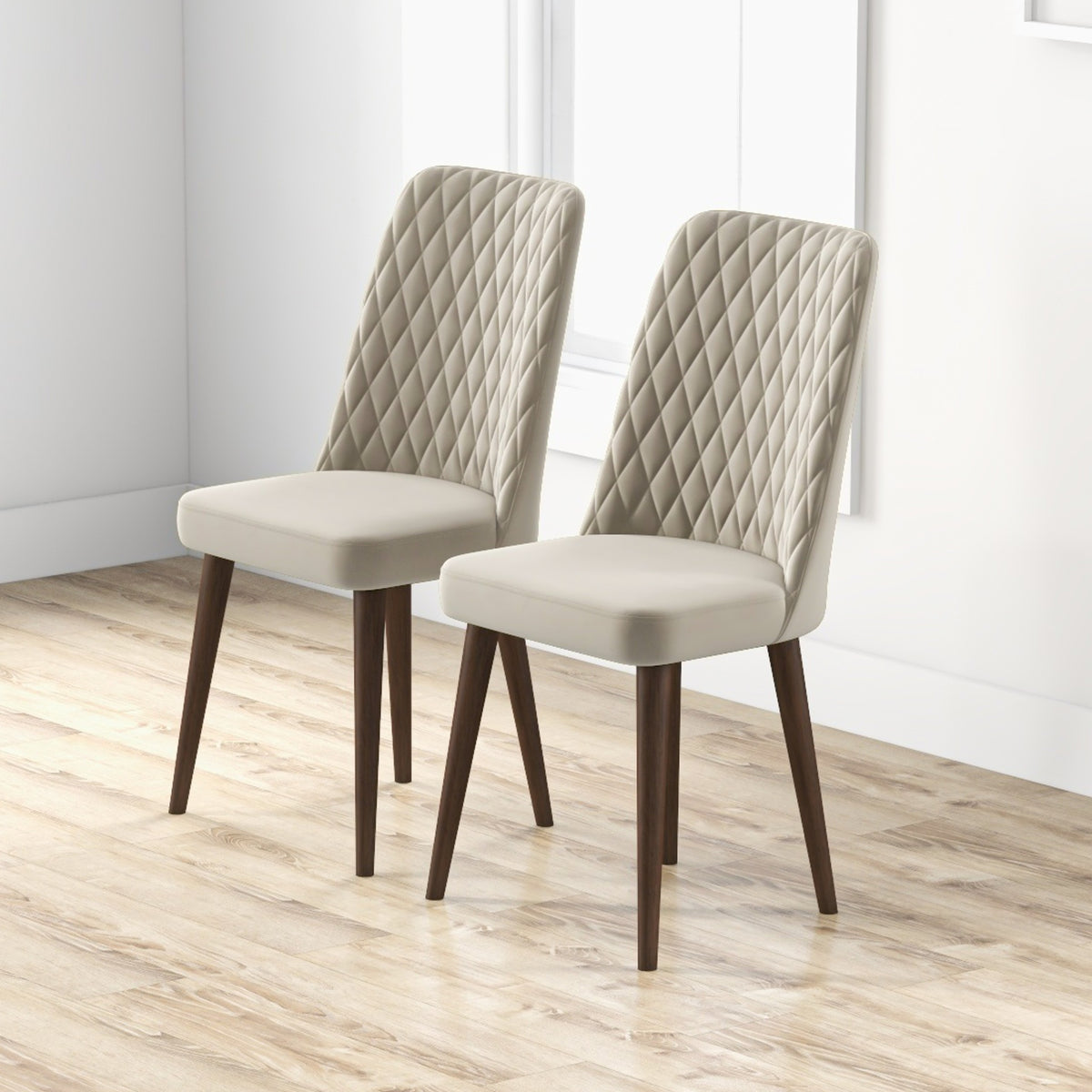 Katie Mid-Century Modern Velvet Dining Chair (Set of 2)