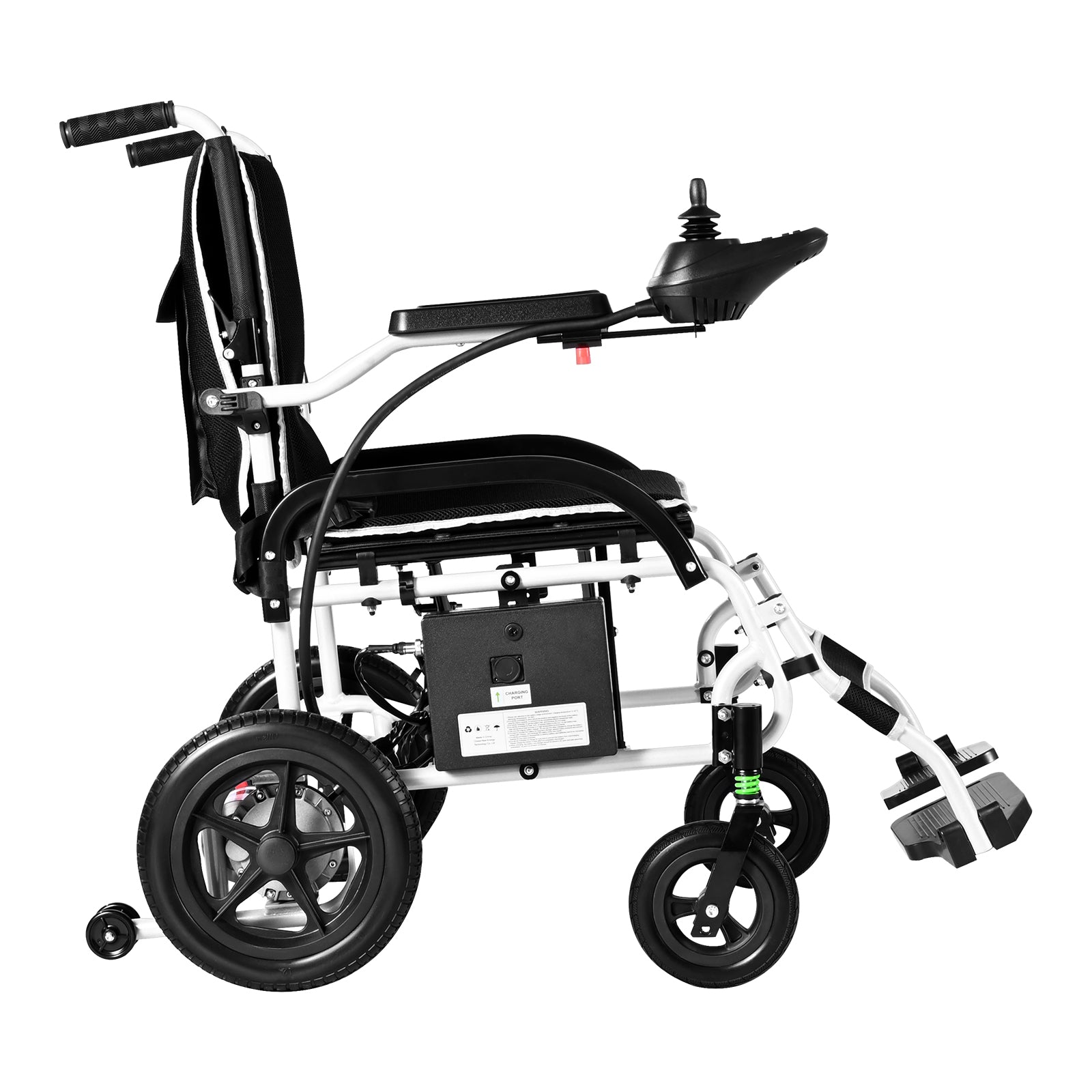 Electric Wheelchair 220lbs Capacity Foldable Lightweight 12 Mile
