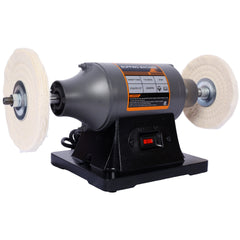 6-Inch Electric Polisher Bench Buffer Grinder  - Includes 4PCs 80Ply Thic Buffing Wheels  Ideal Benchtop Buffing Machine for Polishing  Metal, Jewelry, Knives, Wood, Jade, and Plastic.CSA Certificated