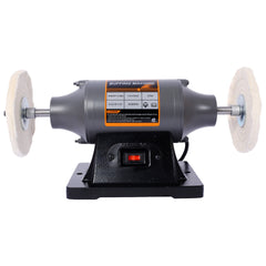 6-Inch Electric Polisher Bench Buffer Grinder  - Includes 4PCs 80Ply Thic Buffing Wheels  Ideal Benchtop Buffing Machine for Polishing  Metal, Jewelry, Knives, Wood, Jade, and Plastic.CSA Certificated