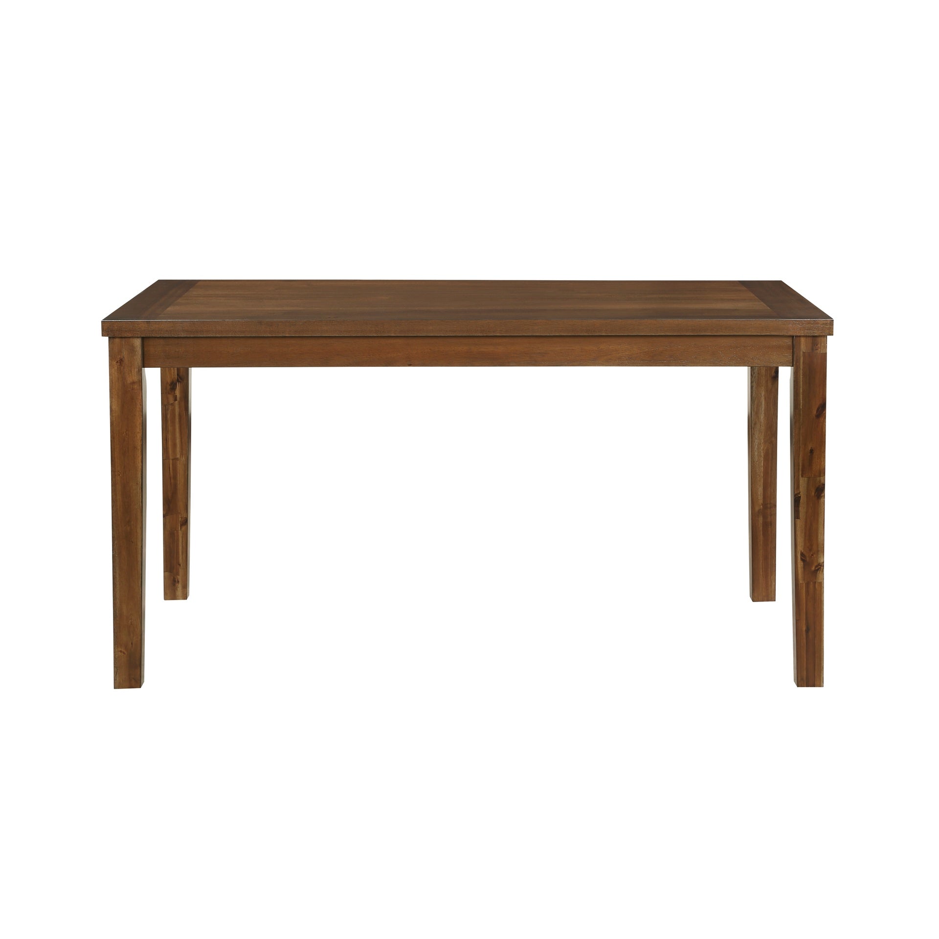 Transitional Styling 7-Piece Pack Dinette Set Cherry Finish Dining Table and 6x Side Chairs Textured Fabric Upholstered Seat Wooden Classic Look Furniture