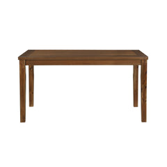 Transitional Styling 7-Piece Pack Dinette Set Cherry Finish Dining Table and 6x Side Chairs Textured Fabric Upholstered Seat Wooden Classic Look Furniture
