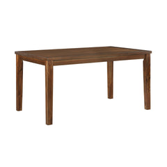 Transitional Styling 7-Piece Pack Dinette Set Cherry Finish Dining Table and 6x Side Chairs Textured Fabric Upholstered Seat Wooden Classic Look Furniture
