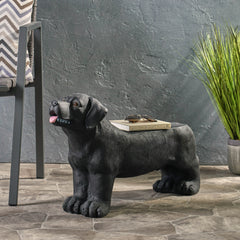 MGO DOG BENCH, Outdoor Bench, Matte Black + Black, No Assembly Required