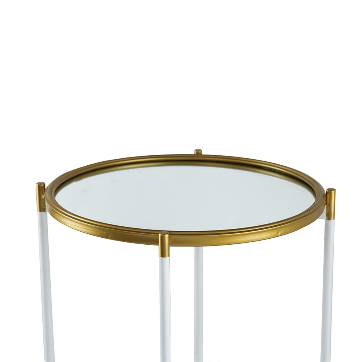 D16x39.5" 3-Ties Shelf, Luxurious White and Gold