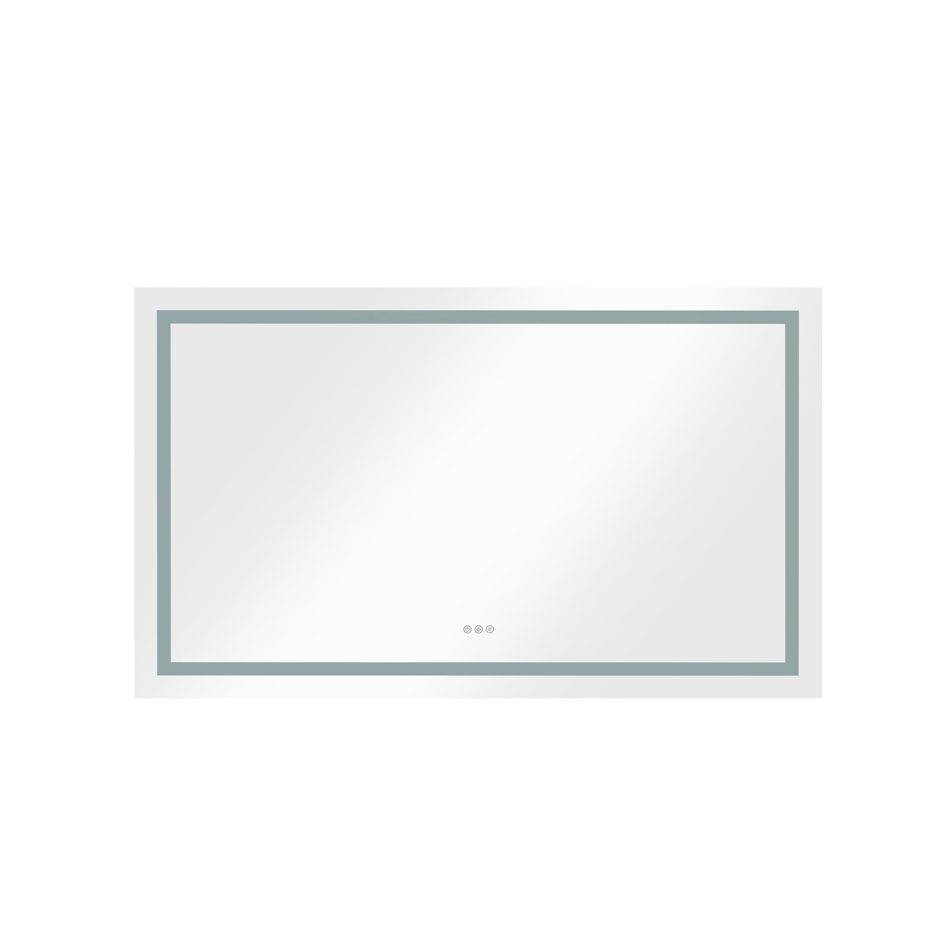 60 x 36 Inch LED Bathroom Mirror with Front and Backlight, Wall Mounted Vanity Mirror, Anti-Fog, Memory, 3 Colors, Stepless Dimmable