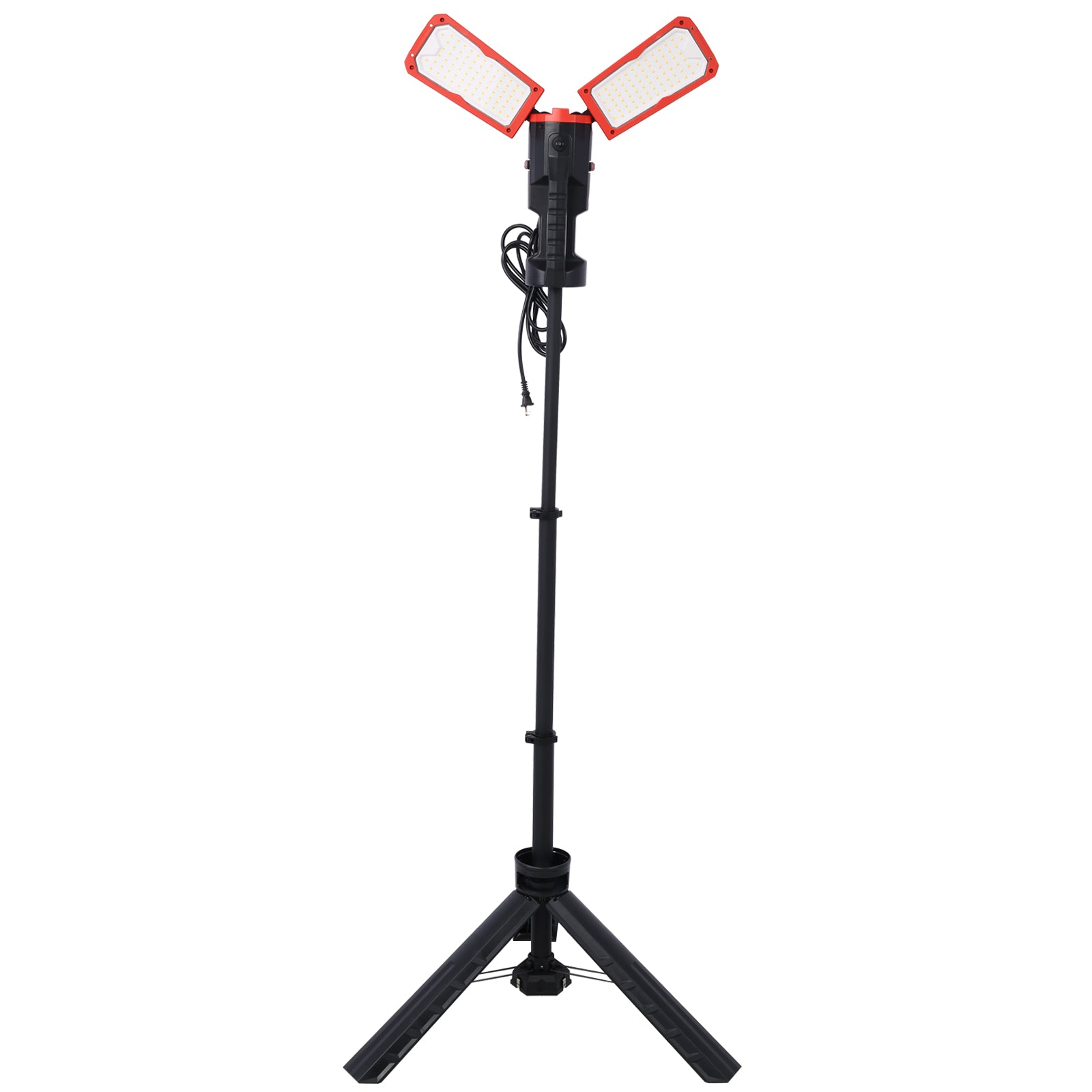 10000 Lumen 100 Watt Dual-Head LED Work Light with Telescoping Tripod, Work Light with Stand Rotating Waterproof Lamps and 9
 9Ft 3-Prong Power Cord 2x50W LED worklight with telescoping tripod