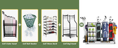 Golf Bag Storage Garage Organizer,Golf Club Bag Storage Rack for Garage, Extra Storage Rack for Golf Clubs,Golf Bag Organizer Fit for Garage,Shed,Basement