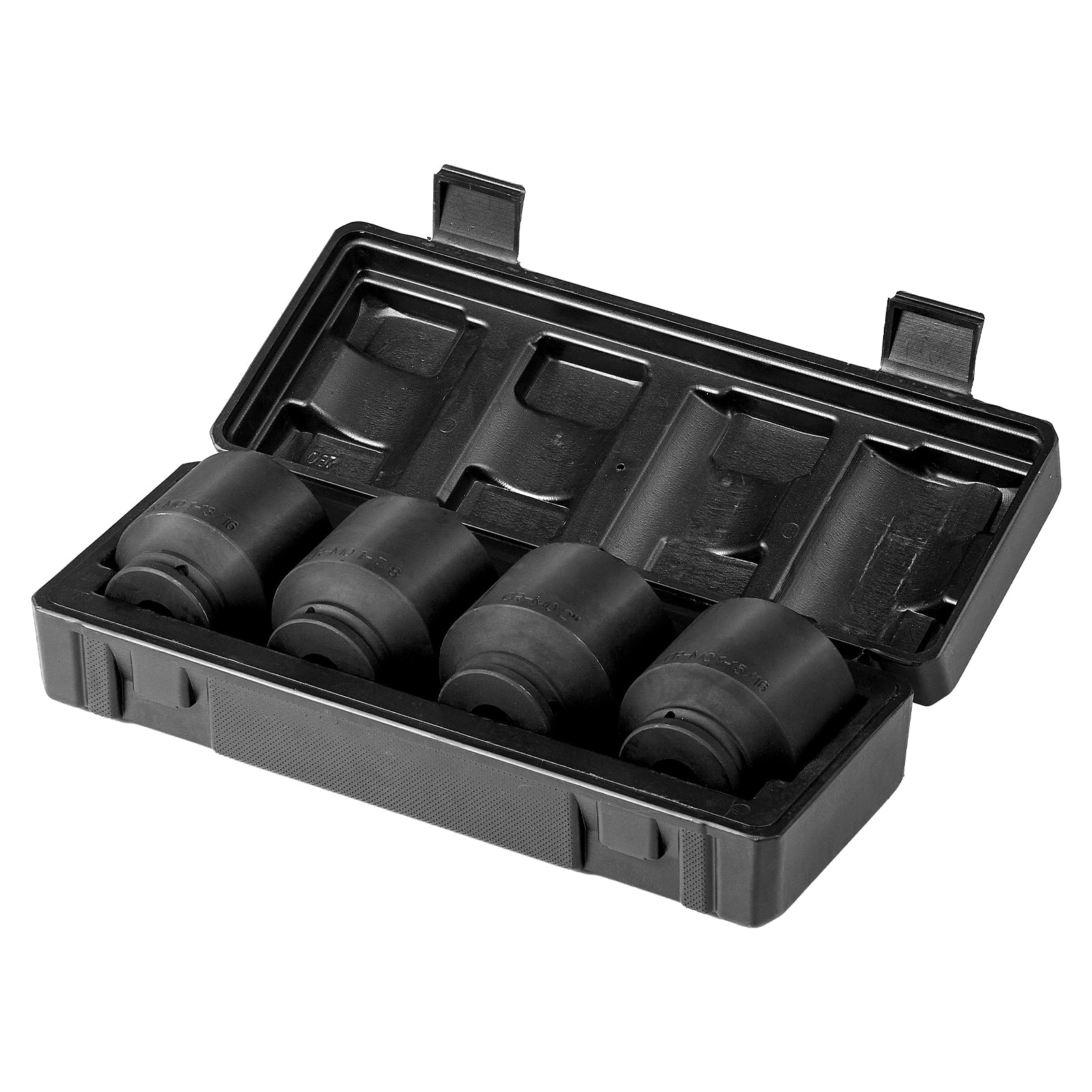 Axle Nut Impact Socket Set 1/2" Drive 6-Point 4PCS SAE Spindle Nut Socket