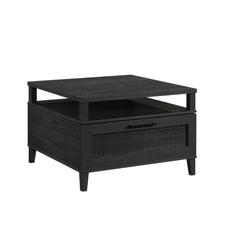 Coastal Coffee Table with Spacious Drawer, Black finish