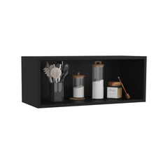 Wall Cabinet 12" H, 1 Spacious Shelf, Black