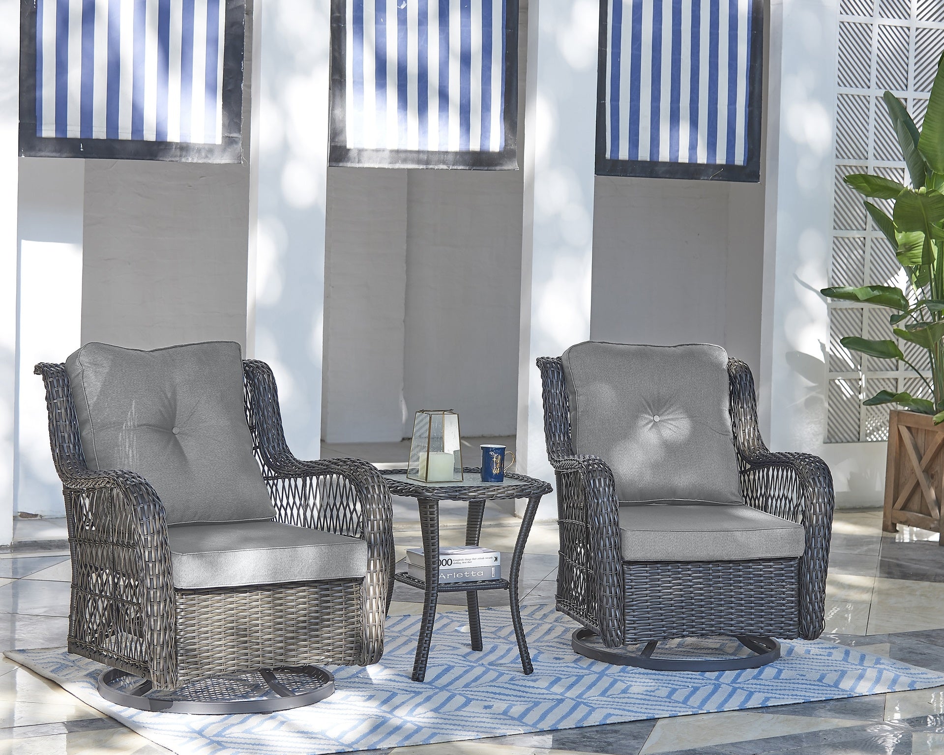 3-Piece Conversation Set in Gray