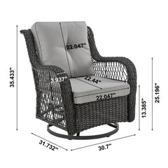 3-Piece Conversation Set in Gray