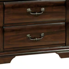 Cherry Finish 1pc Nightstand Felt Lined Top Drawer Ball Bearing Glide Transitional Bedroom Furniture