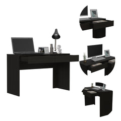 Wenge 2-Drawer Computer Desk