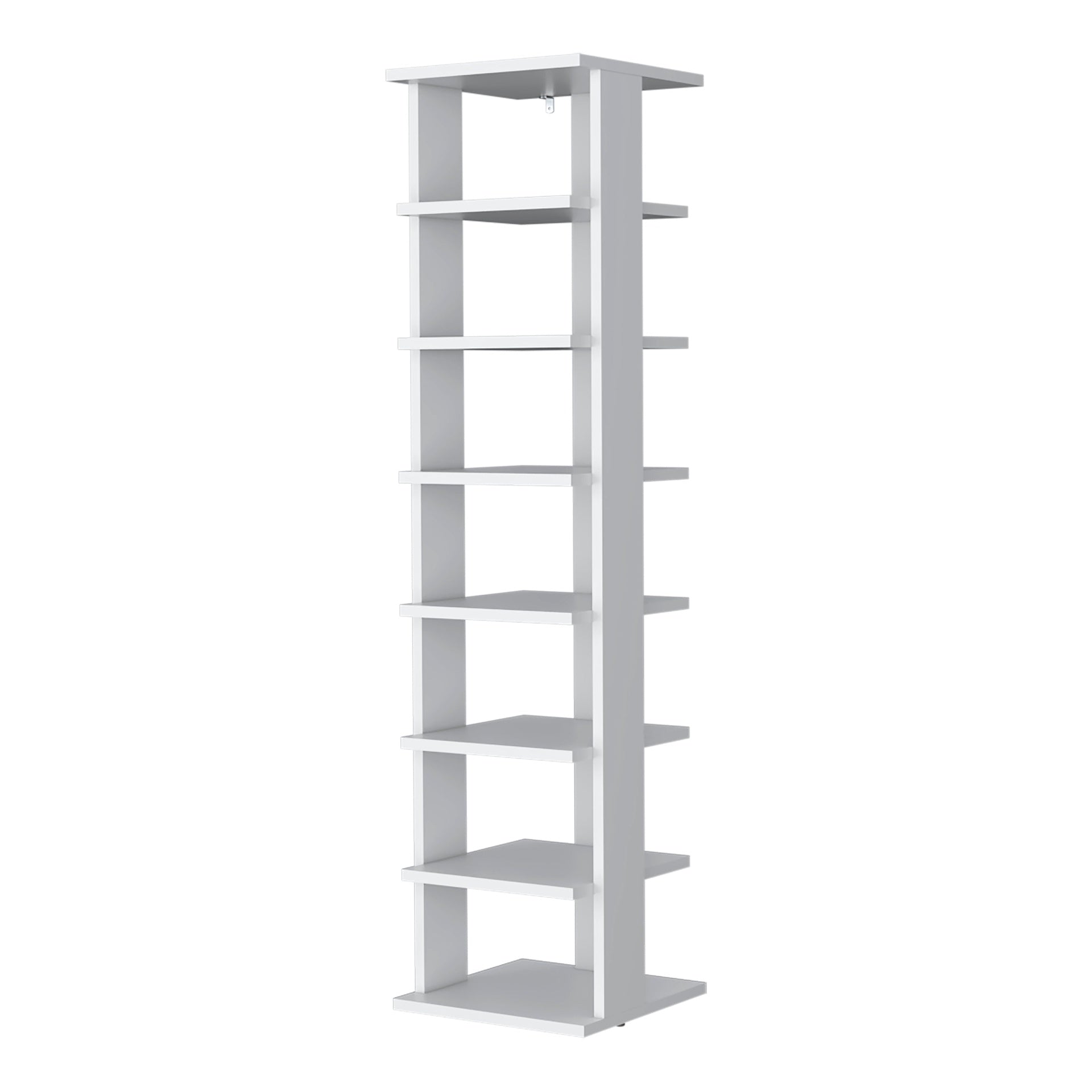 White 7-Tier Tall Vertical Shoe Rack