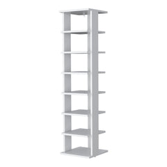 White 7-Tier Tall Vertical Shoe Rack