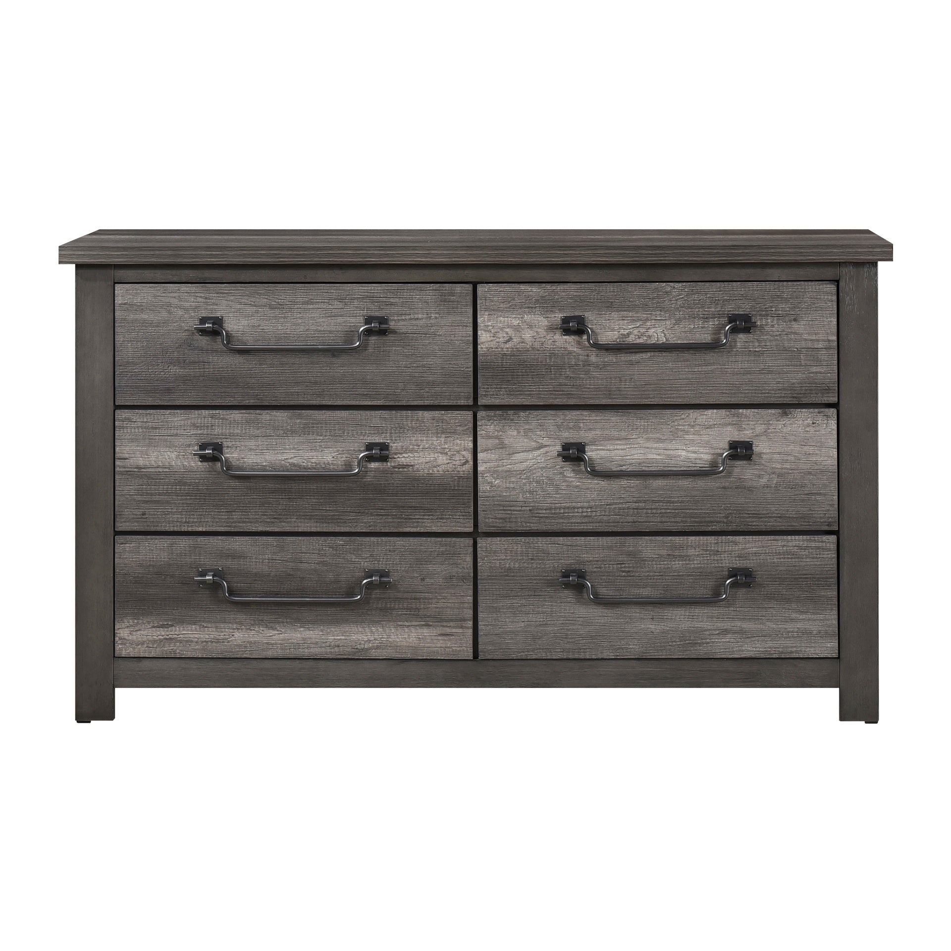 Gray Finish 6-Drawers Storage Dresser 1pc Wooden Furniture Traditional Design
