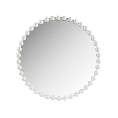 Beaded Round Wall Mirror 36"D