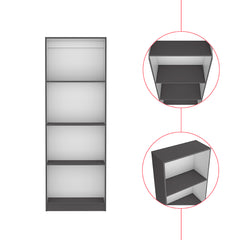 Bookcase Benzoni, Office, Matt Gray / White