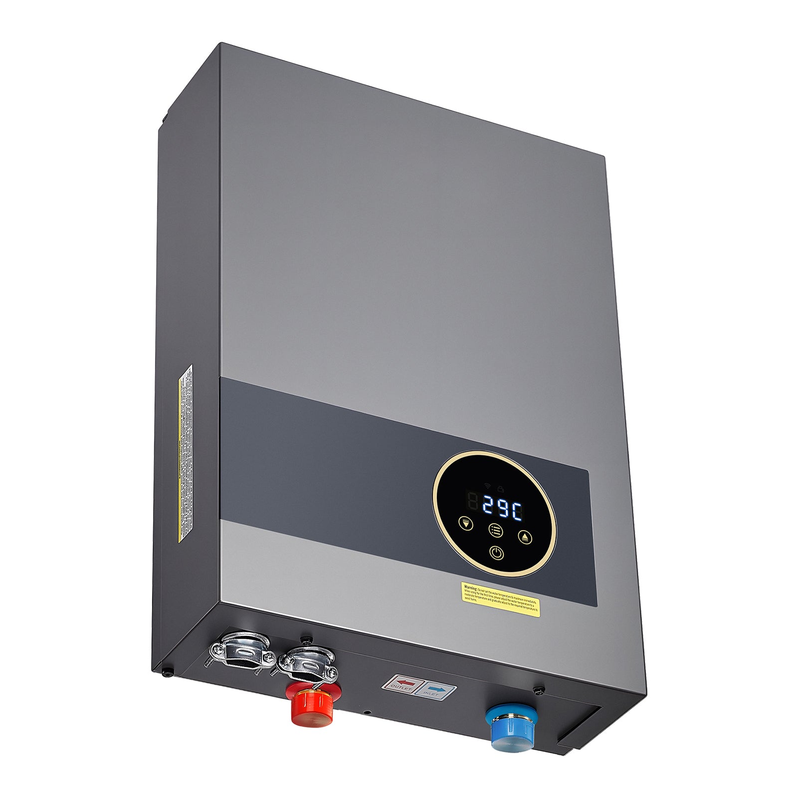 36kW Tankless Electric Water Heater Instant Hot with LCD Touch Child Lock
