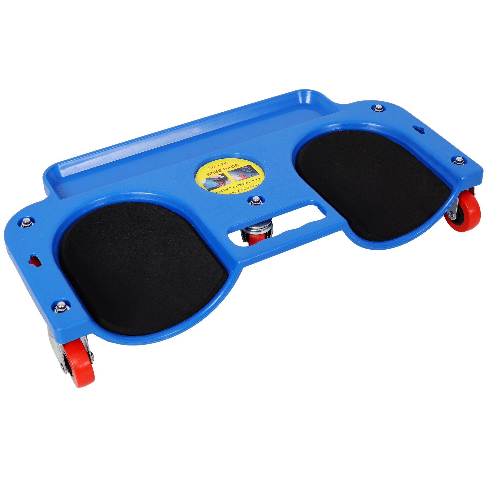 Rolling Knee Creeper Durable Knee Pads with 360 Degree Turn Casters and Tool Tray,for Garage Workshop Garden,Blue