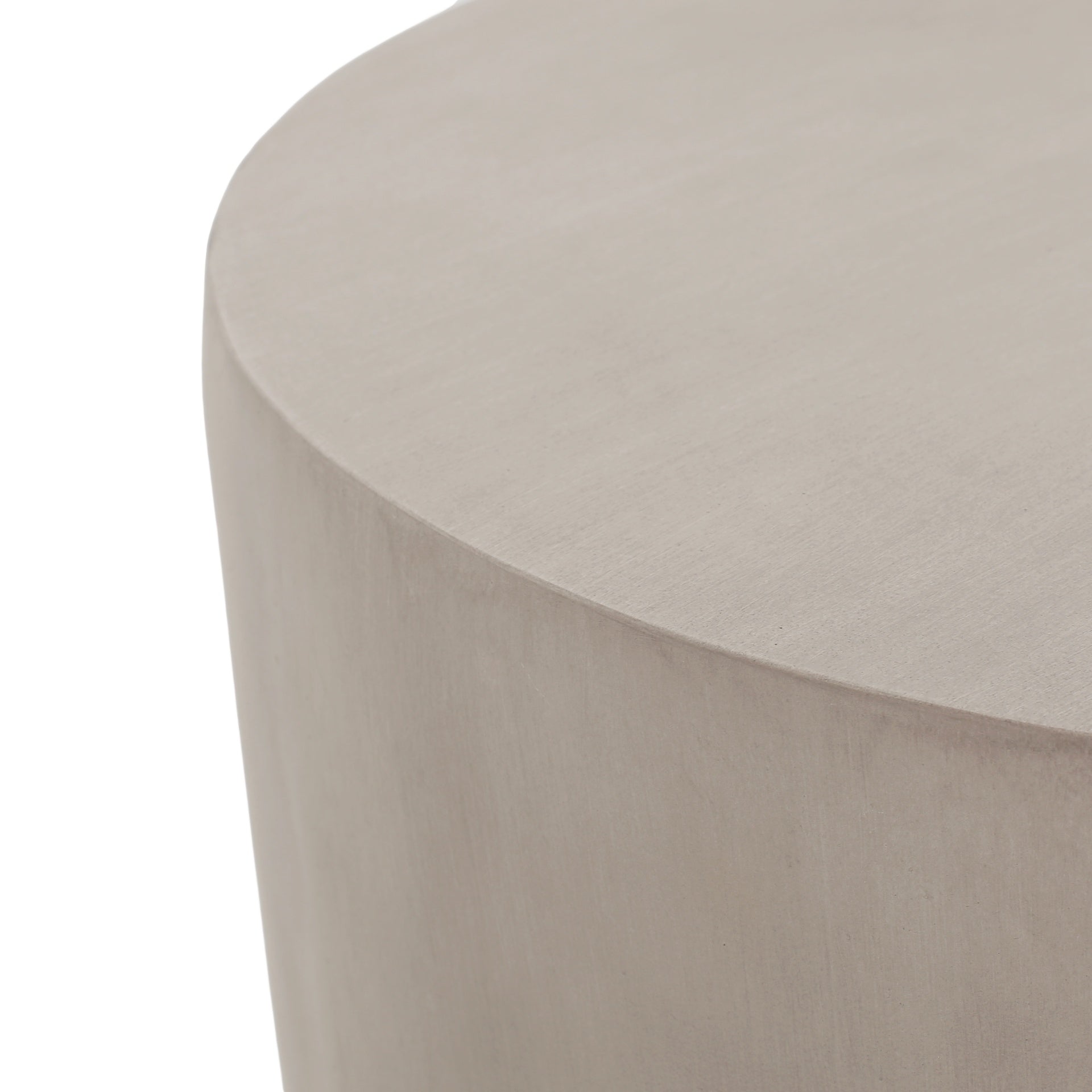 Outdoor MGO Round with U-Shape Side Table, Light Grey