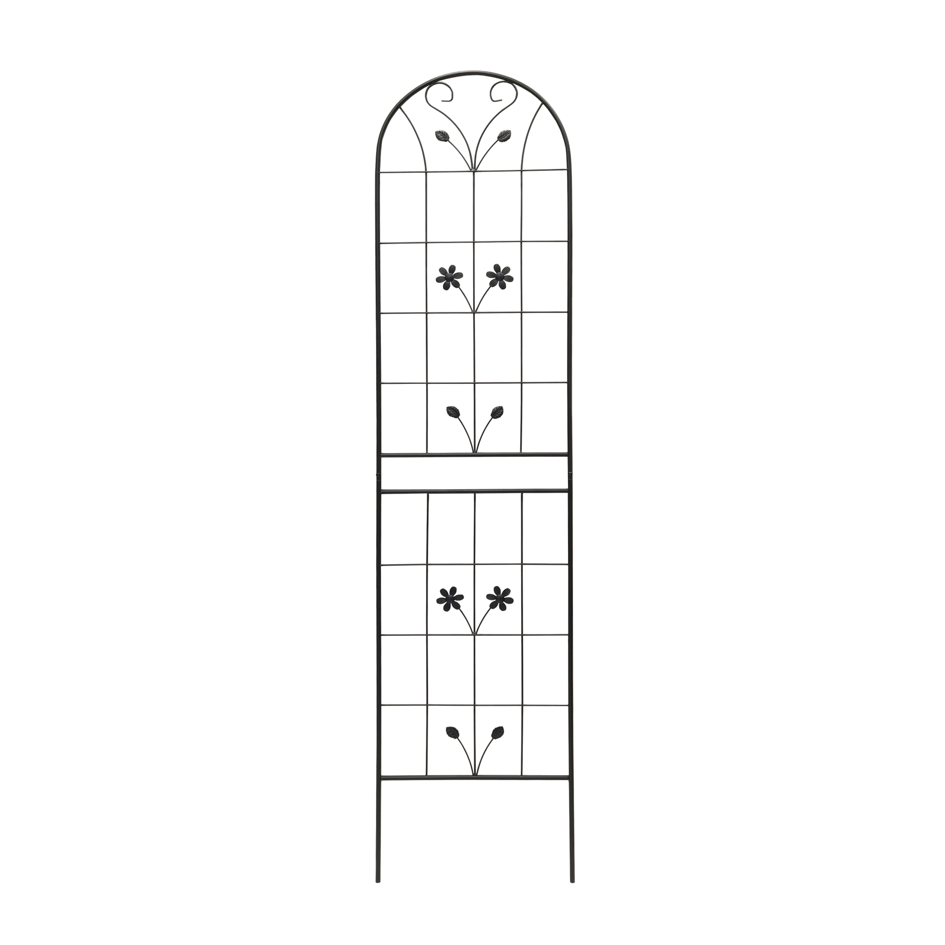 4 Pack Metal Garden Trellis 86.7" x 19.7" Rustproof Trellis for Climbing Plants Outdoor Flower Support Black
