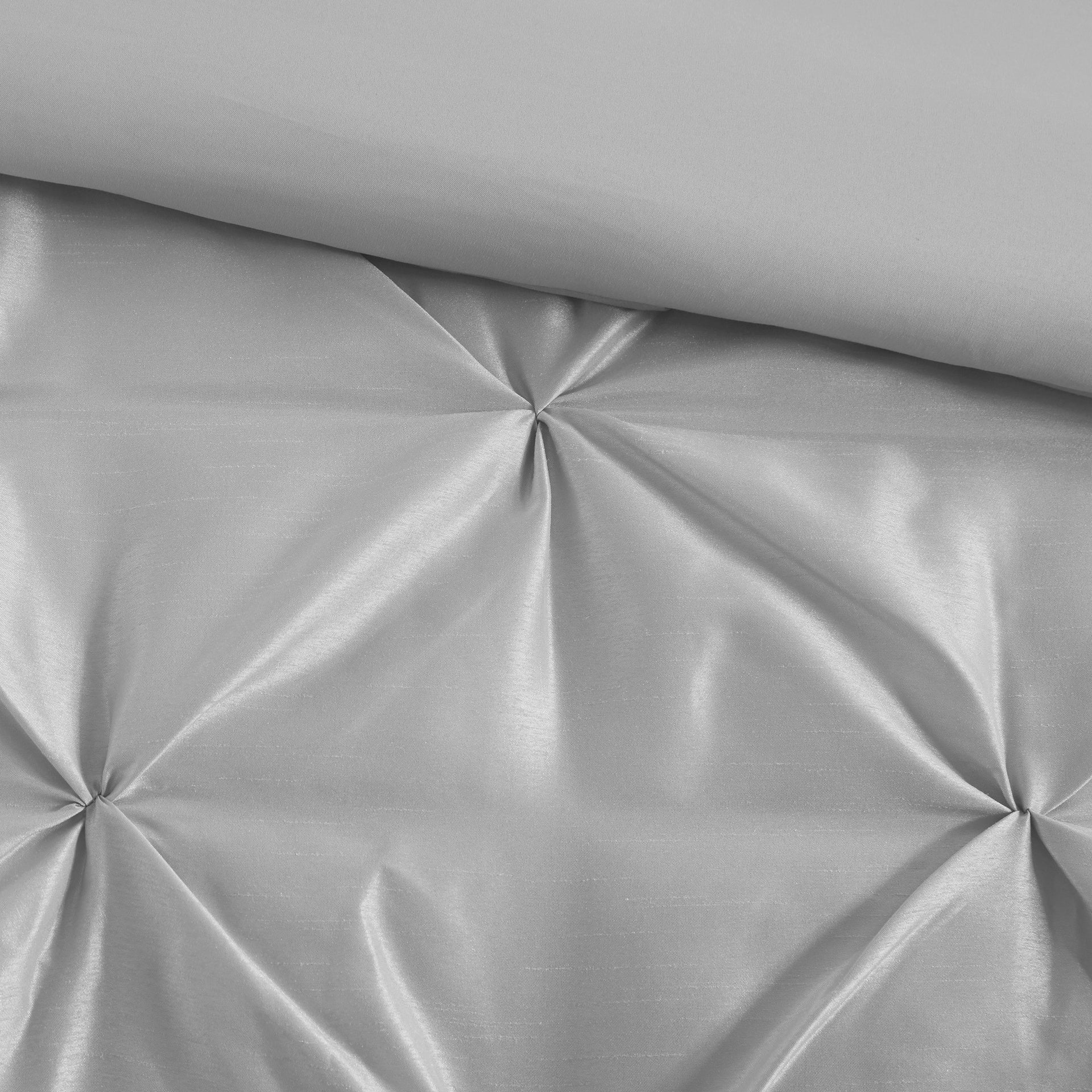 7-Piece King 100% Polyester Pieced Pleated Tufted Comforter Set