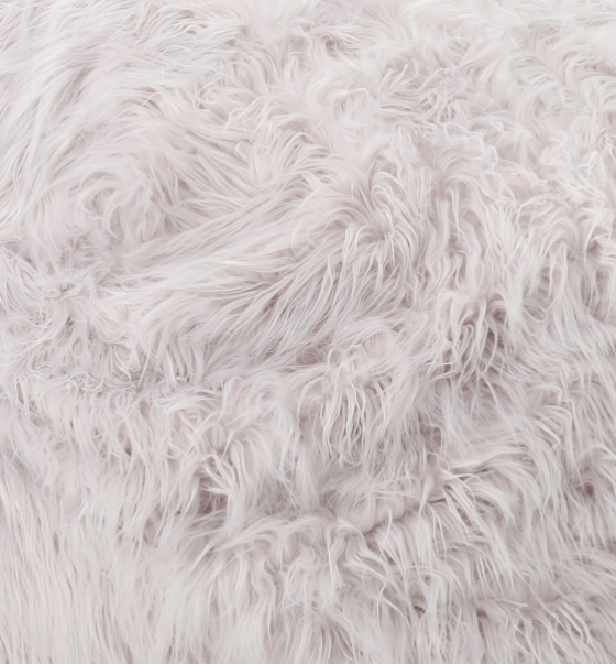 Mahin 5 Foot Rounded Faux Fur Bean Bag, Lavender