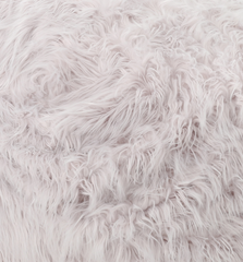 Mahin 5 Foot Rounded Faux Fur Bean Bag, Lavender