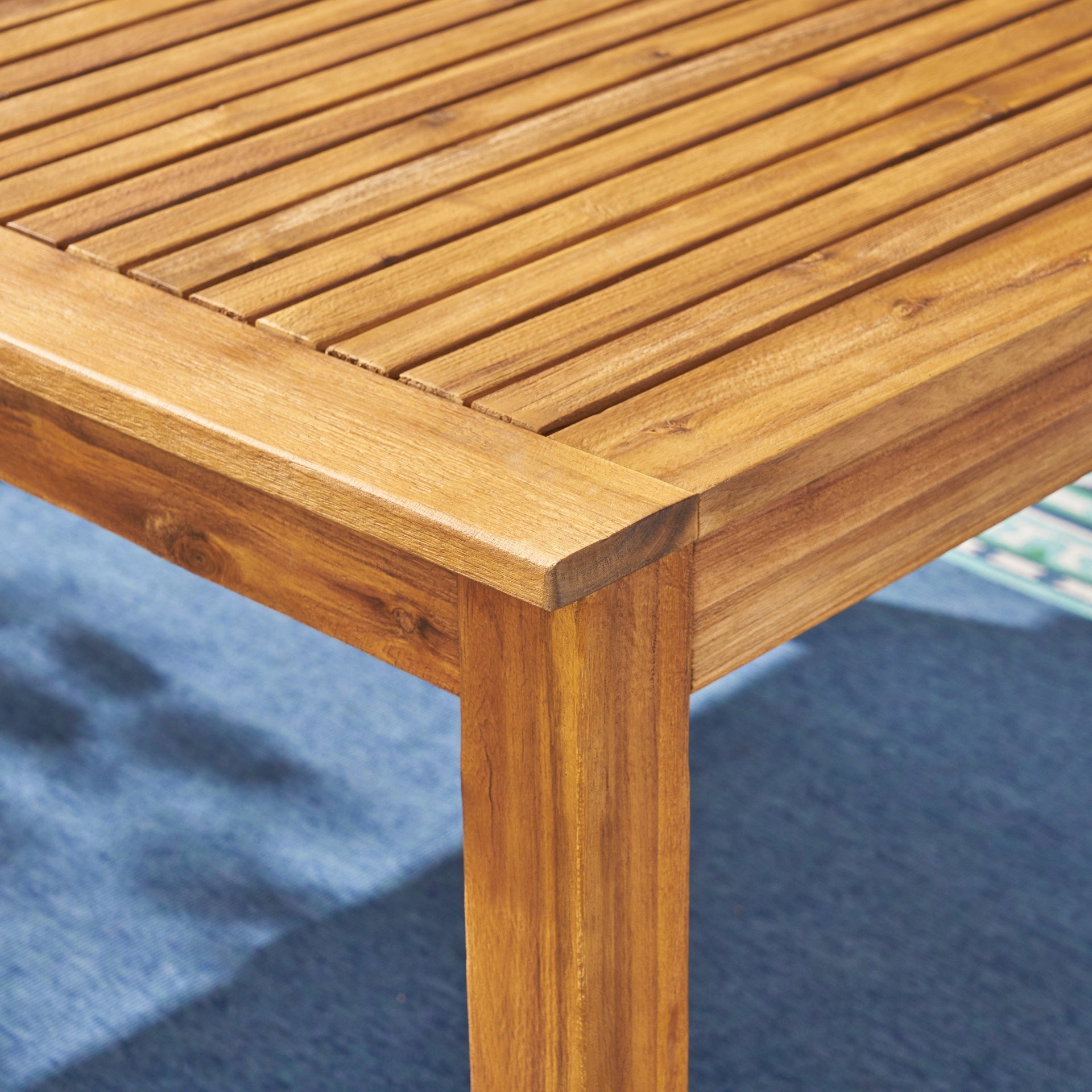 Outdoor Expandable Acacia Wood Dining Table,Natural