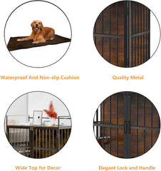 Dog Crate Furniture-Style Cages for Large Dogs Indoor Heavy Duty Super Sturdy 41"