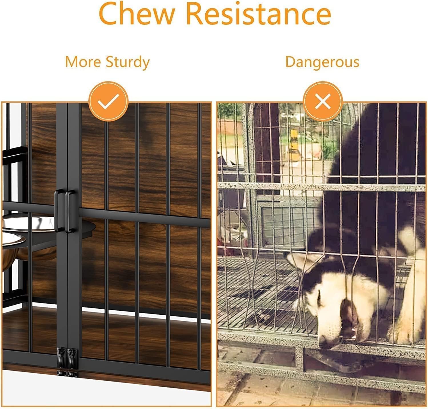 Dog Crate Furniture-Style Cages for Large Dogs Indoor Heavy Duty Super Sturdy 41"