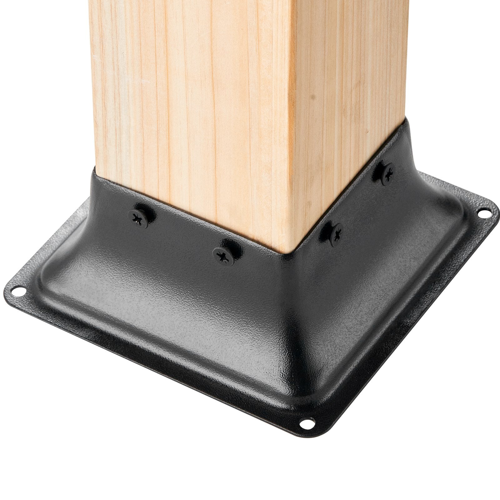 4x4 Post Base 20Pcs, Internal 3.6"x3.6" Heavy Duty Powder-Coated Steel Post Bracket Fit for Standard Wood Post Anchor, Decking Post Base for Deck Porch Handrail Railing Support