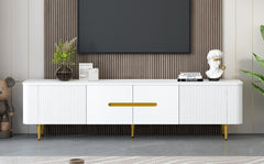 VIBE HAUS 78.7''Minimalist TV Stand for TVs up to 85 Inches, Modern Entertainment Center Media Console with 4 Spacious Cabinets for Living room