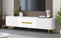 VIBE HAUS 78.7''Minimalist TV Stand for TVs up to 85 Inches, Modern Entertainment Center Media Console with 4 Spacious Cabinets for Living room