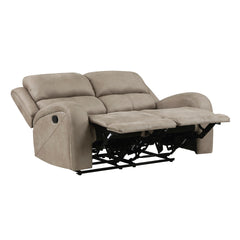 Luxurious Style Double Reclining Loveseat 1pc Brown Plush Comfortable Living Room Furniture