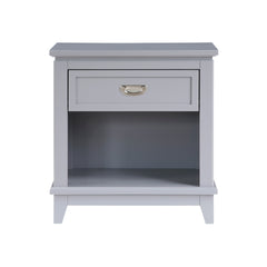 Gray Finish 1pc Nightstand with Storage Drawer Bottom Shelf Classic Style Bedroom Furniture