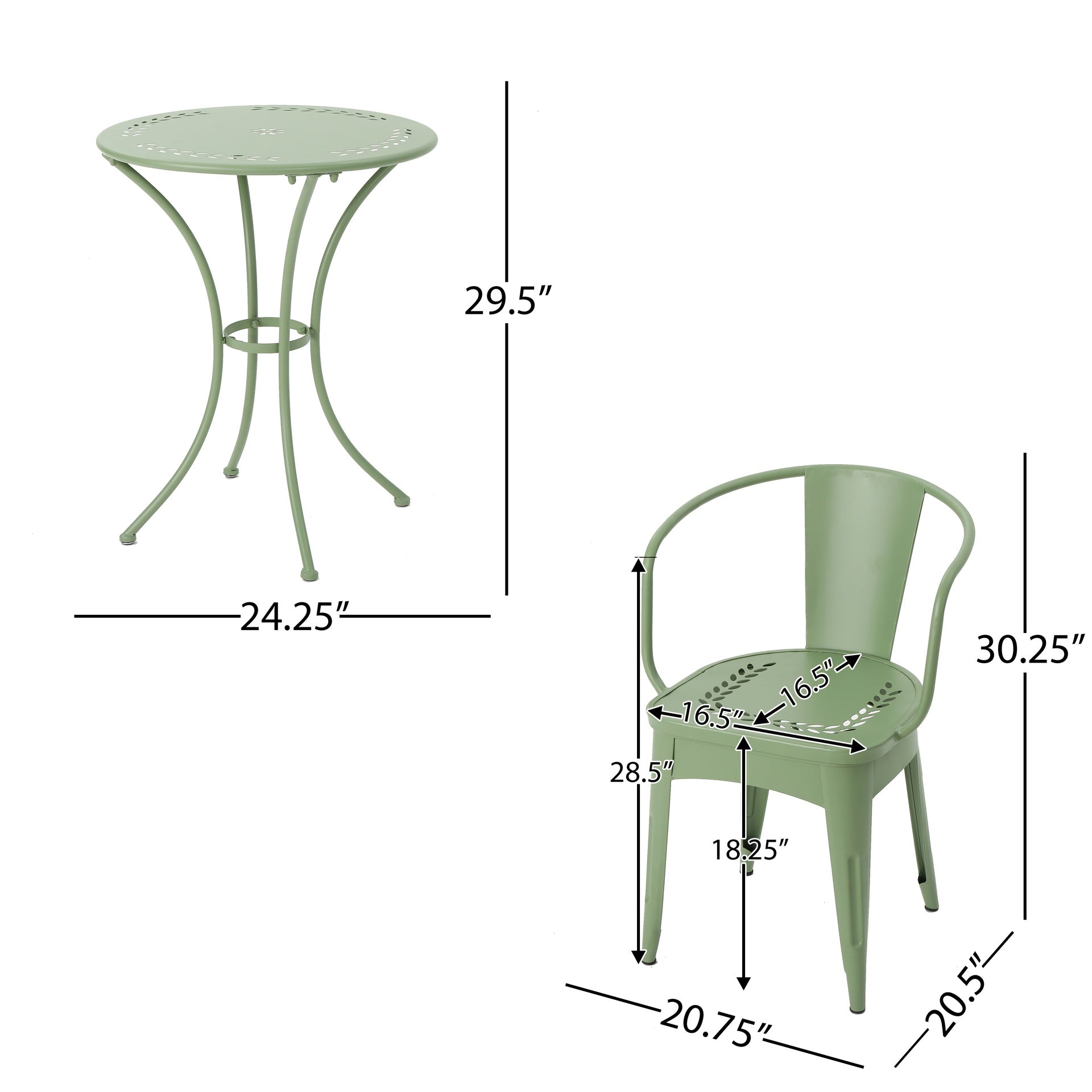 LOURDES 3 PC KD METAL SET