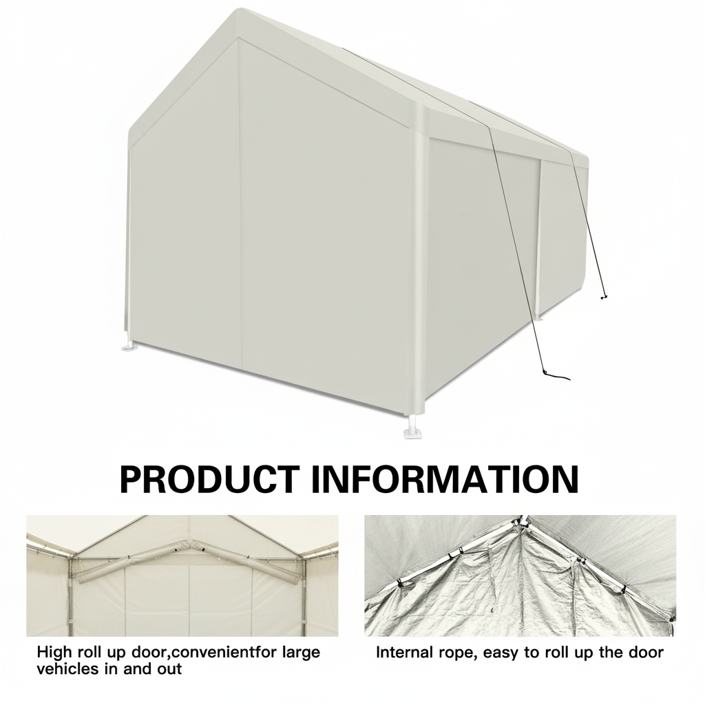 Carport, 12×20 Heavy Duty Portable Carport Garage Tent for Outdoor Storage Shelter white