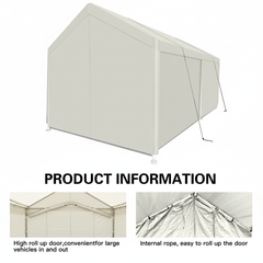 Carport, 12×20 Heavy Duty Portable Carport Garage Tent for Outdoor Storage Shelter white