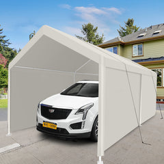 Carport, 12×20 Heavy Duty Portable Carport Garage Tent for Outdoor Storage Shelter white