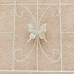 4 Pack Metal Garden Trellis 86.7" x 19.7" Rustproof Trellis for Climbing Plants Outdoor Flower Support Cream White